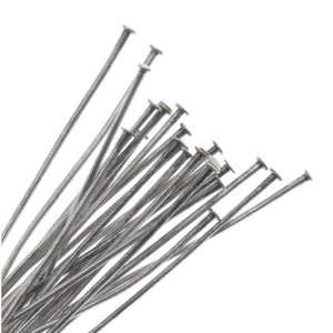  Antiqued. Silver Plated Head Pins   24 Gauge 3 Inches (25 