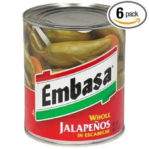 Embasa Whole Jalapenos, 26 Ounce (Pack Grocery & Gourmet Food