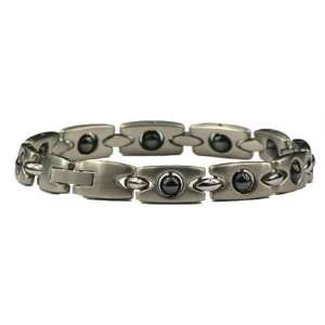   Plated Stainless Steel Magnetic Therapy Bracelet (SS MRB3S): Jewelry