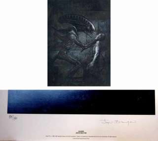 John Bolton Aliens Signed and Numbered Lithograph  