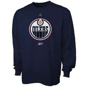  Edmonton Oilers Primary Logo Long Sleeve T Shirt: Sports 