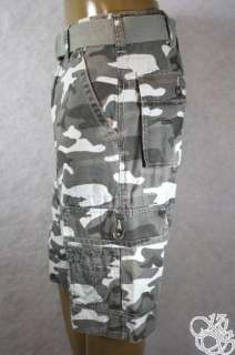 LEVIS JEANS Cargo Sits Below Waist Relaxed Fit Gray Camo Mens Shorts 