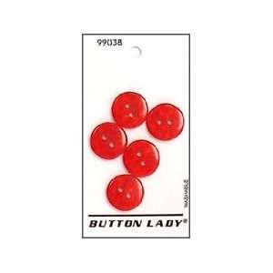  JHB Button Lady Buttons Red 5/8 5 pc (6 Pack) Pet 