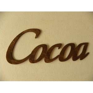 Cocoa Word Metal Wall Art Home Kitchen Decor