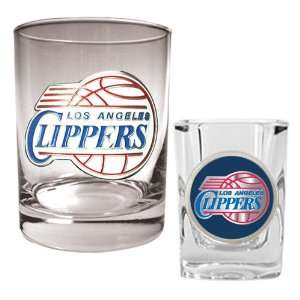 Los Angeles Clippers Rocks Glass & Square Shot Glass Set 