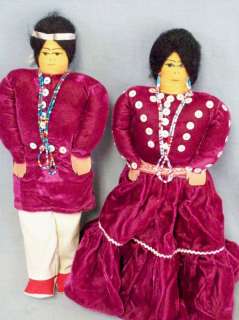Vintage Native American Cloth Dolls, Ethnic, Southwest  