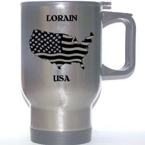  US Flag   Lorain, Ohio (OH) Stainless Steel Mug 