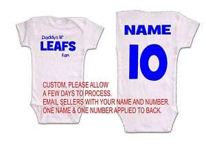 leafs baby onsie romper jersey toronto maple shirt fan  