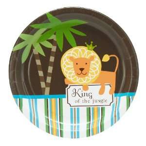  Lets Party By Hallmark King of the Jungle Dessert Plates 
