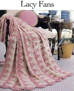 Lacy Fans Afghan crochet pattern  