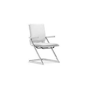  Zuo Modern Lider Plus Conference Chair in White: Office 
