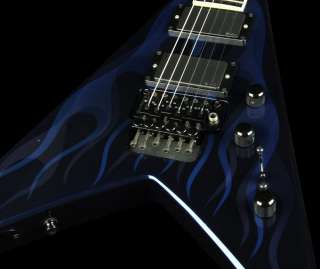 Jackson USA Select KV2 King V Electric Guitar Blue Floyd Rose Ghost 