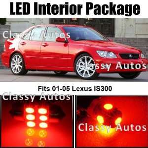 Lexus IS300 Red Interior LED Package (6 Pieces)