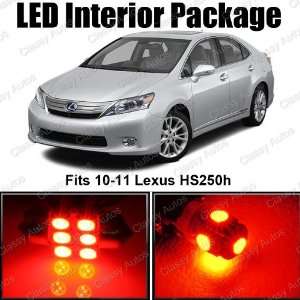Lexus HS250h Red Interior LED Package (6 Pieces)
