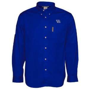  Blue Collegiate Lewisville Twill Long Sleeve Shirt: Sports & Outdoors