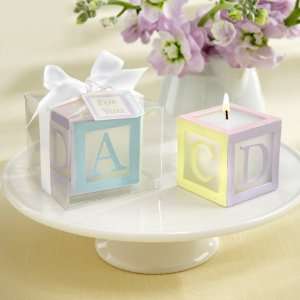 kateaspen Lettered Baby Block Candle, B is for Baby Baby