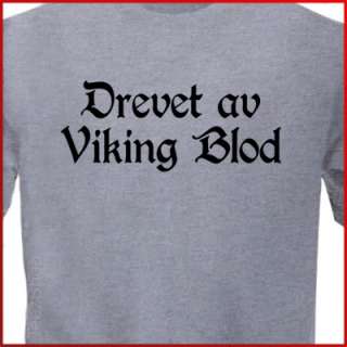 POWERED BY VIKING BLOOD Norwegian football fan T shirt  