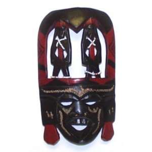  Two Masai Kenyan Mask ~ 9 Inch Toys & Games