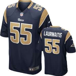 James Laurinaitis Jersey: Home Navy Game Replica #55 Nike St. Louis 
