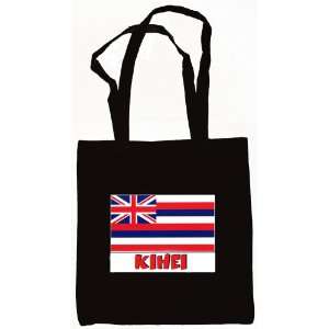  Kihei Hawaii Souvenir Canvas Tote Bag Black: Everything 