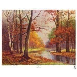   Autumn Glade Finest LAMINATED Print Robert Wood 38x26
