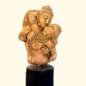  24 inch tall Kissing Lady stone statue