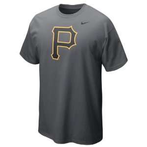  Pittsburgh Pirates Anthracite Nike Logo T Shirt Sports 
