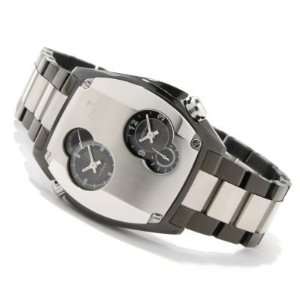  Croton Mens Dual Time Stainless Steel Watch: Watches