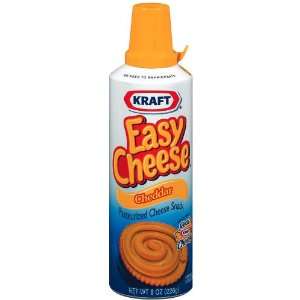 Kraft Easy Cheese, Cheddar, 8 oz (Pack Grocery & Gourmet Food