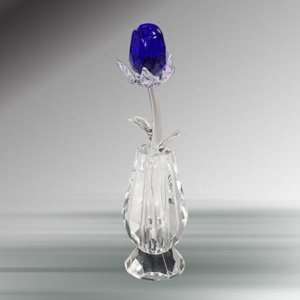  Artistik Kreations   Crystal Blue Rose Vase Everything 