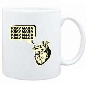  Mug White  Krav Maga heart  Sports