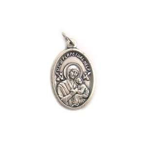  Our Lady of Perpetual Help Medal   Silvertone 100 Pack 