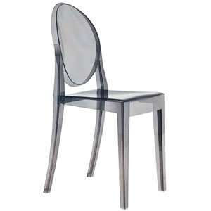 Kartell Victoria Ghost Chair Transparent Smoke Grey by Philippe Starck 