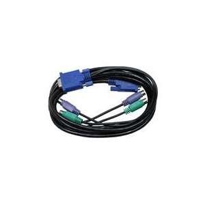   ft. PS/2 Ultra Thin 3 in 1 KVM Cable, Black