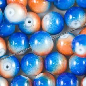  12mm Royal Blue & Orange Miracle Bead Arts, Crafts 