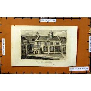   1813 View Charles House Great Hall Architecture Print: Home & Kitchen