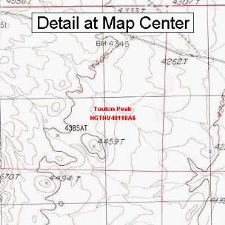  USGS Topographic Quadrangle Map   Toulon Peak, Nevada 