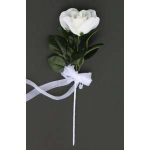    Ivory Silk Presentation Rose   Wedding Bouquet 