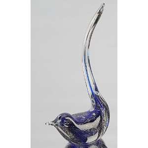   Design Hand Blown Glass Art   Super Long Center Love Bird Paperweight