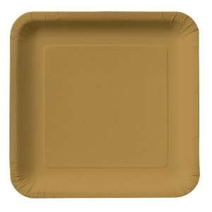  Gold Square Paper Luncheon Plates: Everything Else