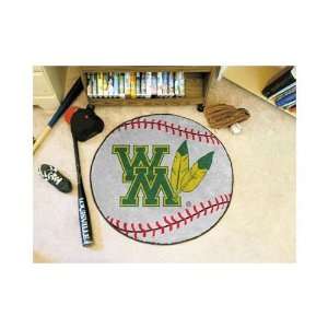  William and Mary Tribe 29 Round Baseball Mat Sports 