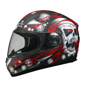 AFX Street Helmet / FX 90 Adult Full Face / Red Skull / Large / Pt 