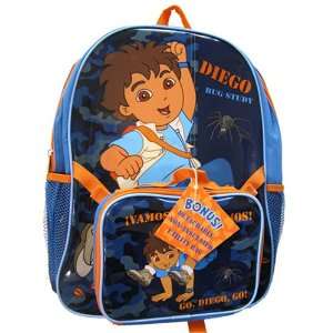  Go Diego Go Camo School Backpack with Detachable Utility Bag 