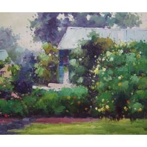  Old House with Quiet Backyard Garden Oil Painting 20 x 24 