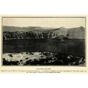  1914 Print Wizard Island Landscape Mount Mazama Scenery Volcano 