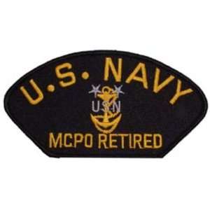 Navy MCPO Retired Hat Patch 2 3/4 x 5 1/4