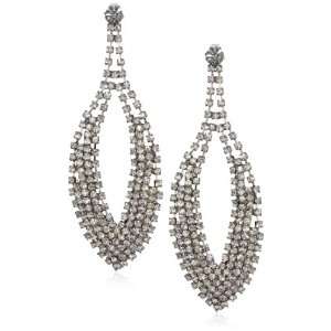    Leslie Danzis 3.5 Gunmetal Oversize Statement Earrings: Jewelry