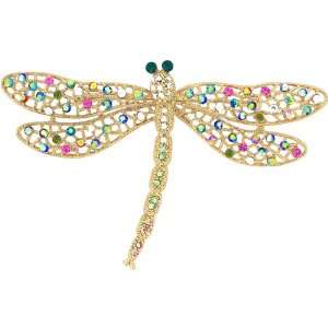   Swarovski Crystal Dragonfly Pins Colorful Insect Pin Brooch Jewelry