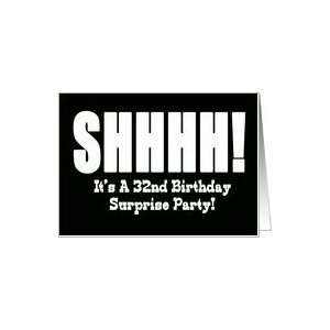  32nd Birthday Surprise Party Invitation Card: Toys & Games