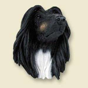  Afghan, Black/White Dog Head Magnet (2 in): Pet Supplies